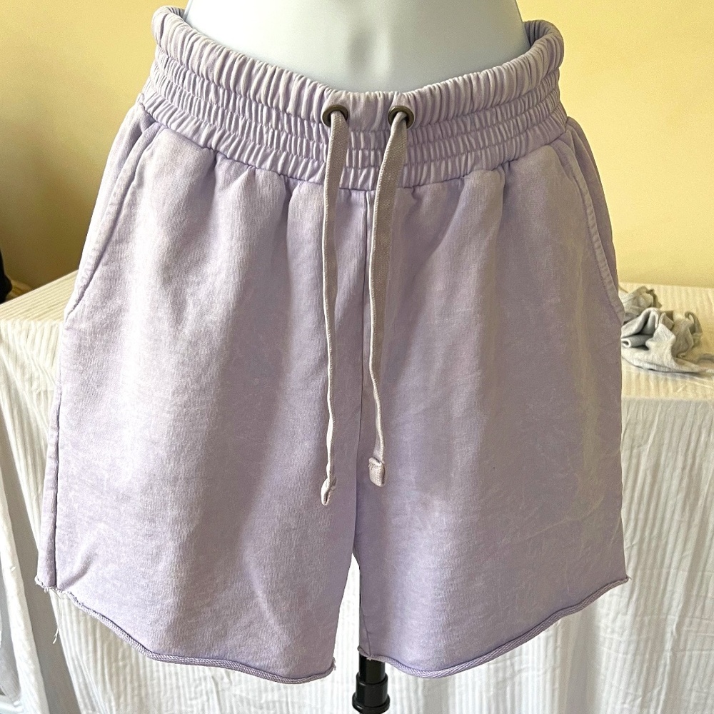 Women's French Terry shorts w/Drawstring - Lilac